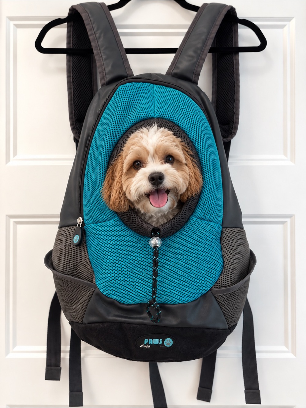Teal & Gray Pet Carrier Backpack for Small Dogs